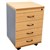 RAPID WORKER MOBILE PEDESTAL 4 DRAWER 690 X 465 X 447MM BEECHIRONSTONE