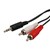 COMSOL AUDIO CABLE 35MM STEREO MALE TO 2 X RCA MALE 3M