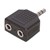 COMSOL AUDIO ADAPTER 35MM STEREO MALE TO 2 X 35MM STEREO FEMALE BLACK