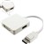 COMSOL DISPLAYPORT ADAPTER MALE TO HDMI  DVI  DISPLAYPORT 200MM WHITE