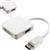 COMSOL DISPLAYPORT ADAPTER MALE TO VGA  DVI  HDMI 200MM WHITE