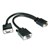 COMSOL VGA SPLITTER CABLE MALE TO FEMALEFEMALE 200MM BLACK
