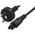 COMSOL POWER CABLE CLOVER LEAF 3PIN AUS MALE TO C5 FEMALE 2M BLACK