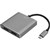 KLIK USBC MALE TO DUAL DISPLAYPORT FEMALE ADAPTER SILVER