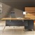 NOVARA EXECUTIVE DESK LEFT HAND RETURN 1950 X 1850 X 750MM ZEBRANO TIMBER VENEER