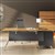 NOVARA EXECUTIVE DESK LEFT HAND RETURN 2150 X 1850 X 750MM ZEBRANO TIMBER VENEER