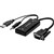 COMSOL VGA ADAPTER MALE AND 35MM AUDIO TO HDMI FEMALE 200MM BLACK