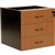 RAPID WORKER FIXED DESK RETURN PEDESTAL 3 DRAWER LOCKABLE 465 X 370 X 454MM CHERRYIRONSTONE