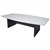 OXLEY CONFERENCE TABLE BOAT SHAPED 1200 X 2400 X 730MM WHITEIRONSTONE