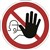DURABLE SAFETY MARKING ENTRY PROHIBITED 430MM REDWHITE