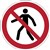 DURABLE SAFETY MARKING PEDESTRIANS PROHIBITED