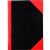 BLACK AND RED NOTEBOOK CASEBOUND RULED 200 PAGE A4 GLOSS COVER