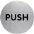 DURABLE PICTOGRAM SIGN PUSH 65MM STAINLESS STEEL