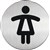 DURABLE PICTOGRAM SIGN WC WOMEN 83MM STAINLESS STEEL