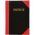 BLACK AND RED NOTEBOOK CASEBOUND RULED AZ INDEX 200 PAGE A4