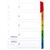 INITIATIVE INDEX DIVIDERS A4 15 TAB WHITE WITH COLOURED TABS
