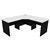 OXLEY CORNER WORKSTATION 1800 X 1800 X 600 X 730MM WHITEIRONSTONE