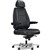 CONTROLMASTER HEAVY DUTY CHAIR ADJUSTABLE ARMS AND HEADREST BLACK LEATHER