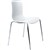 DAL ACTI CHAIR 4LEG CHROME FRAME WHITE POLYPROP SHELL 350MM