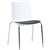 CENCE 4LEG CHAIR CHROME FRAME POLYPROP SHELL AND SEAT PAD WHITENERO