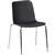 CENCE 4LEG CHAIR CHROME FRAME POLYPROP SHELL AND SEAT PAD BLACKNERO