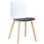 CENCE 4LEG CHAIR TIMBER FRAME POLYPROP SHELL AND SEAT PAD WHITENERO