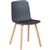 CENCE 4LEG CHAIR TIMBER FRAME POLYPROP SHELL AND SEAT PAD CHAROALNERO