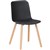 CENCE 4LEG CHAIR TIMBER FRAME POLYPROP SHELL AND SEAT PAD BLACKNERO