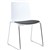 CENCE SLED BASE CHAIR CHROME FRAME POLYPROP SHELL AND SEAT PAD WHITENERO