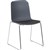 CENCE SLED BASE CHAIR CHROME FRAME POLYPROP SHELL AND SEAT PAD CHAROALNERO