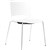 DELTA 4LEG CHAIR CHROME FRAME POLYPROP SHELL WHITE