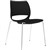 DELTA 4LEG CHAIR CHROME FRAME POLYPROP SHELL BLACK