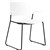DELTA SLED BASE CHAIR WITH ARMS BLACK POWDERCOAT FRAME POLYPROP SHELL WHITE