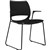 DELTA SLED BASE CHAIR WITH ARMS BLACK POWDERCOAT FRAME POLYPROP SHELL BLACK