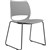 DELTA SLED BASE CHAIR BLACK POWDERCOAT FRAME LIGHT GREY POLYPROP SHELL