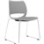 DELTA SLED BASE CHAIR CHROME FRAME LIGHT GREY POLYPROP SHELL