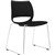 DELTA SLED BASE CHAIR CHROME FRAME BLACK POLYPROP SHELL