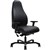 SERATI HIGH BACK CHAIR BODYWEIGHT SYNCHRO ADJUSTABLE ARMREST BLACK ALUMINIUM BASE FOOTPLATES NEO BLACK LEATHER