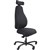 SERATI HIGH BACK CHAIR BODYWEIGHT SYNCHRO 2D HEADREST BLACK ALUMINIUM BASE FOOTPLATES GABRIEL FIGHTER BLACK FABRIC