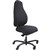 SERATI HIGH BACK CHAIR BODYWEIGHT SYNCHRO BLACK ALUMINIUM BASE FOOTPLATES GABRIEL FIGHTER BLACK FABRIC