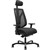 SERATI HIGH MESH BACK CHAIR BODYWEIGHT SYNCHRO 2D HEADREST ADJUSTABLE ARMRESTS BLACK ALUMINIUM BASE POLISHED FOOTPLATES GABRIEL FIGHTER BLACK FABRIC