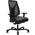 SERATI HIGH MESH BACK CHAIR BODYWEIGHT SYNCHRO ADJUSTABLE ARMREST BLACK ALUMINIUM BASE FOOTPLATES NEO BLACK LEATHER