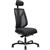 SERATI HIGH MESH BACK CHAIR BODYWEIGHT SYNCHRO 2D HEADREST BLACK ALUMINIUM BASE FOOTPLATES GABRIEL FIGHTER BLACK FABRIC