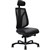 SERATI HIGH MESH BACK CHAIR PROCONTROL SYNCHRO 2D HEADREST BACK HEIGHT ADJUSTMENT BLACK ALUMINIUM BASE FOOTPLATES NEO BLACK LEATHER