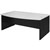 OXLEY BOW FRONT DESK 1800 X 1050 X 730MM WHITEIRONSTONE