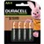 DURACELL RECHARGEABLE AA BATTERY PACK 4