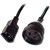 LINDY 30244 UPS POWER CABLE IEC C14 PLUG TO 3PIN SOCKET 150MM BLACK