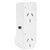 BRILLIANT SMART WIFI DOUBLE PLUG WITH USB CHARGER WHITE