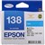 EPSON T1382 138 INK CARTRIDGE HIGH YIELD CYAN