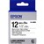 EPSON LABELWORKS LK TAPE 12MM X 9M BLACK ON CLEAR